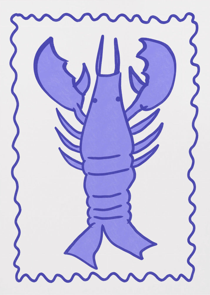 Purple Lobster Stamp | Poster