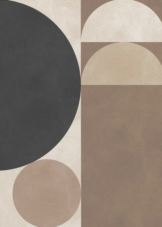 Bruine geometrie 6 | Poster