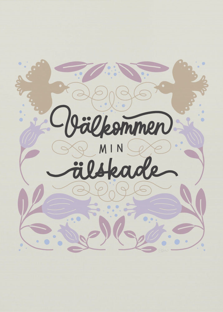 Välkommen Welcome Light | Canvas