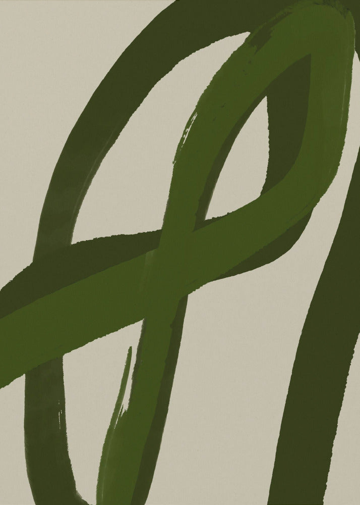 Groene rondingen | Canvas