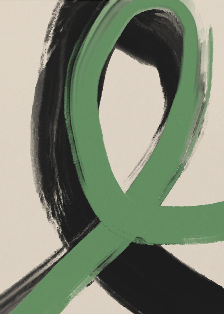 Groene lintstroom | Canvas