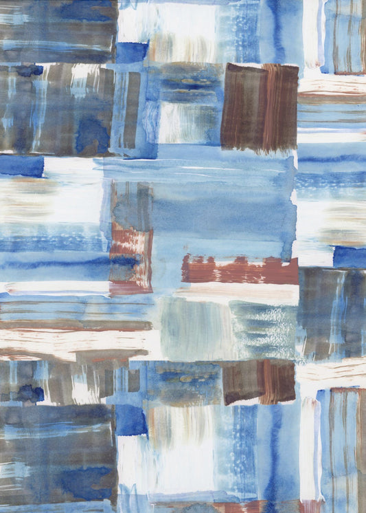 IJsblauw Abstract 3 | Canvas