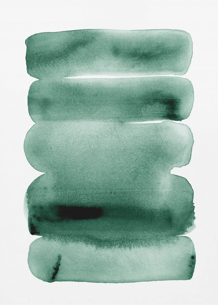 Abstracte groene strepen | Poster