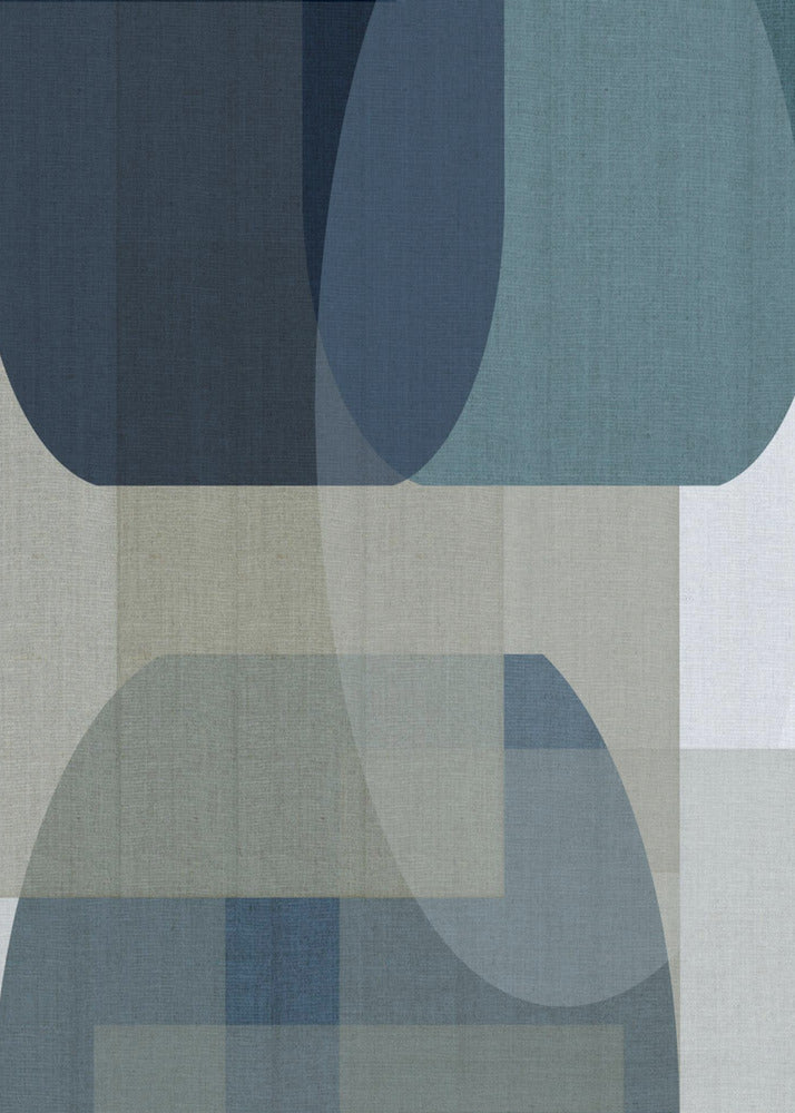 Geweven Blauwe Lagen 2 | Poster
