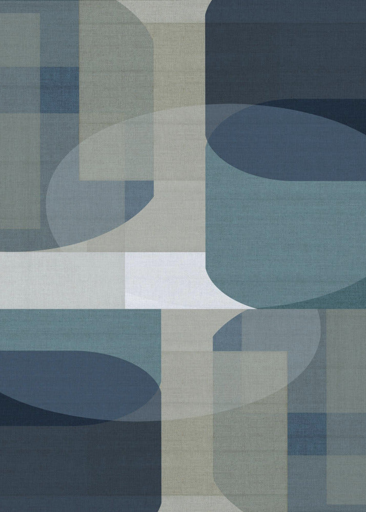 Geweven Blauwe Lagen 5 | Poster