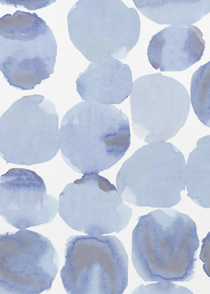 Blauw Violet Gris Aquarel 1 | Poster