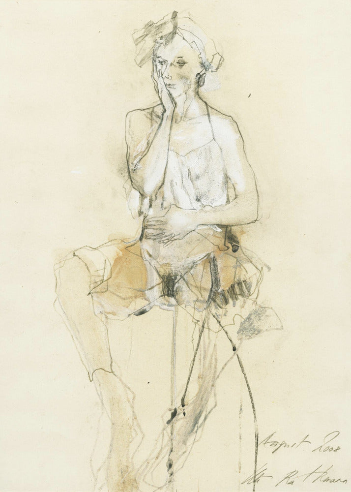 Seated Figure In A Pensive Pose | Poster