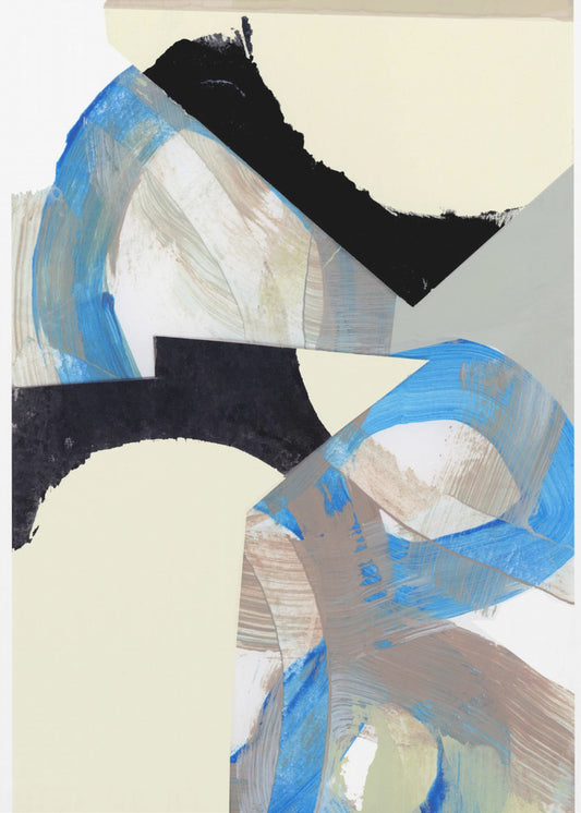 Blauw Neutraal Beige Zwart 1 | Poster