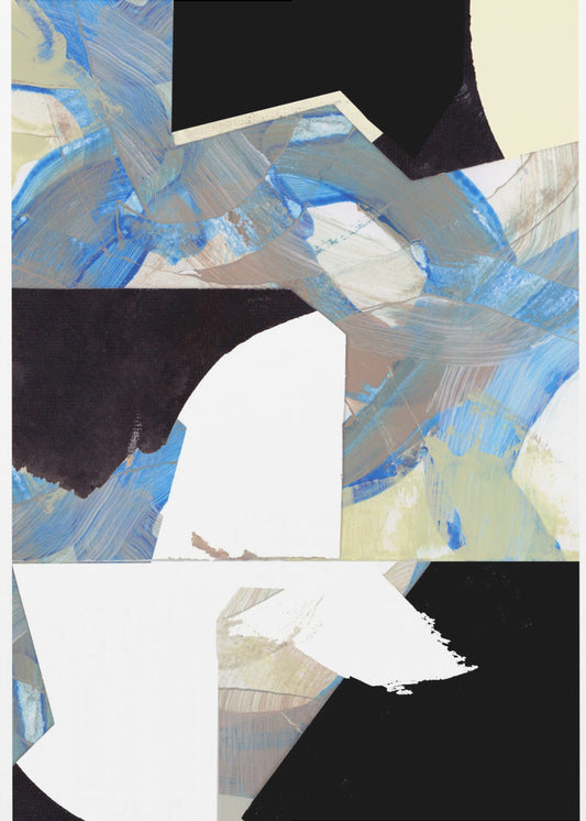 Blauw Neutraal Beige Zwart 3 | Poster