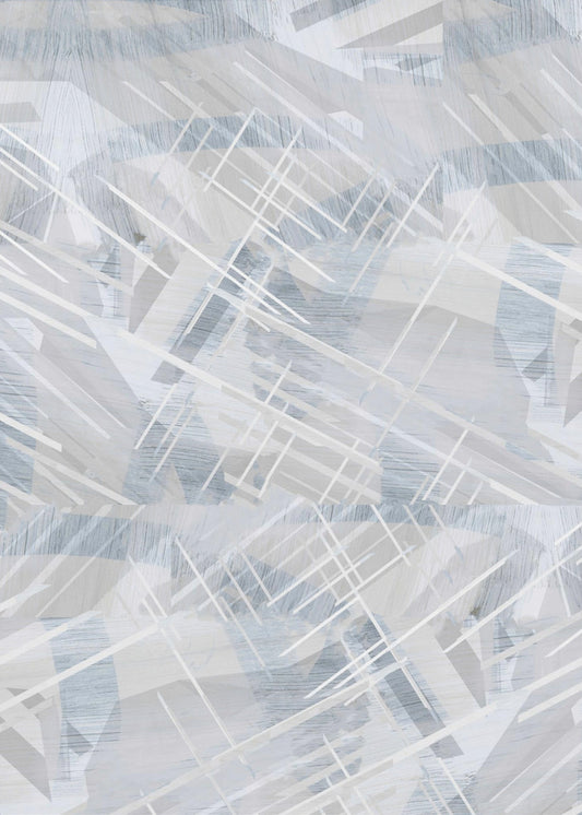 Kalm Grijs Wit Abstract 2 | Poster