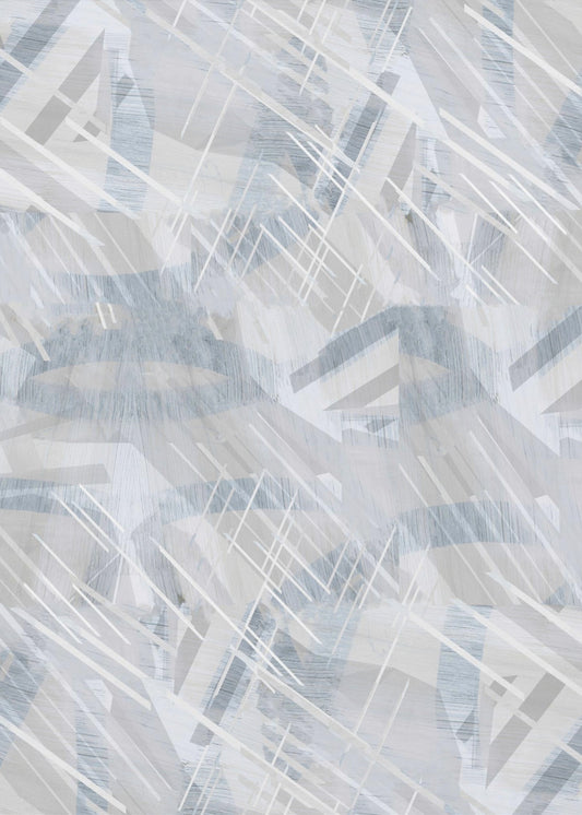 Kalm Grijs Wit Abstract 1 | Poster