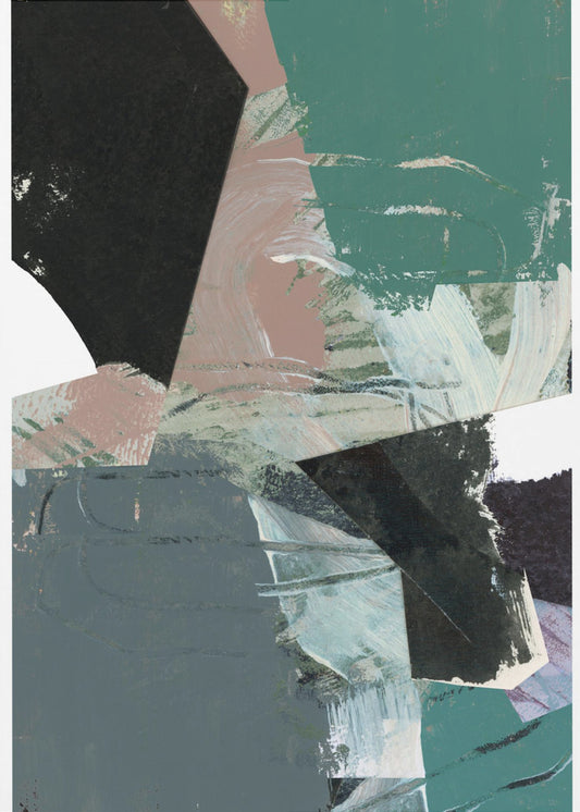 Blauw Zwart Neutraal Wit 3 | Poster