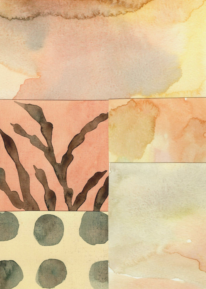 Aquarel abstracte compositie 9 | Canvas