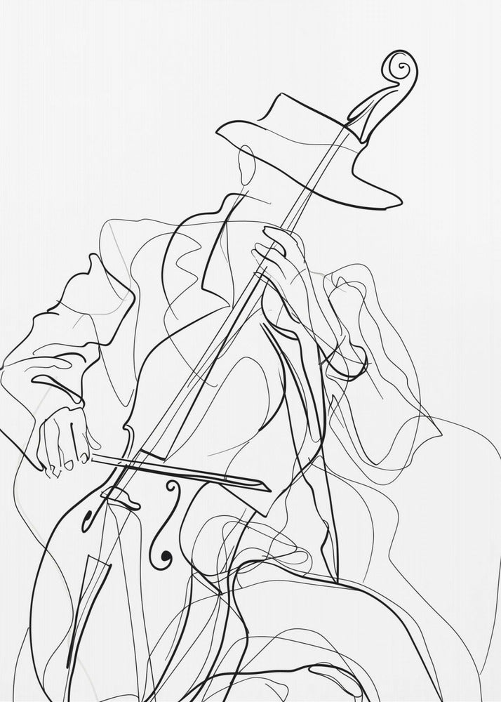 Line Art Muzikant 1 | Poster