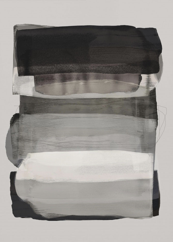 Abstracte penseelstreken 79 | Canvas