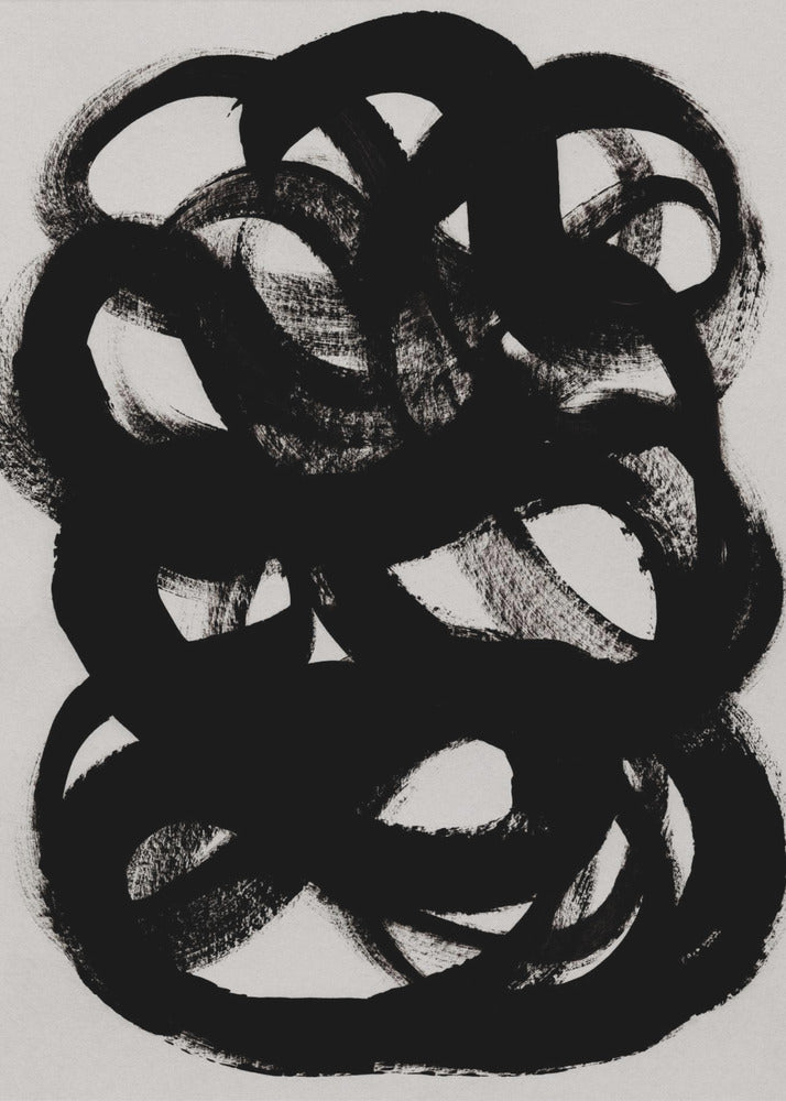 Abstracte penseelstreken 84 | Canvas