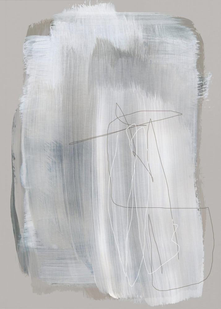 Abstracte penseelstreken 109 | Canvas