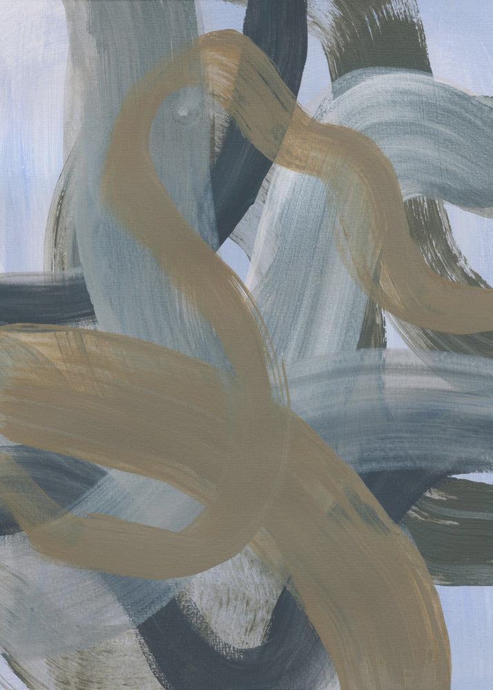 Abstracte penseelstreken 124 | Canvas