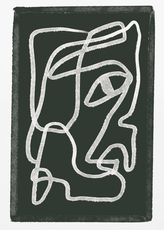 Abstracte lijnen zwart | Canvas