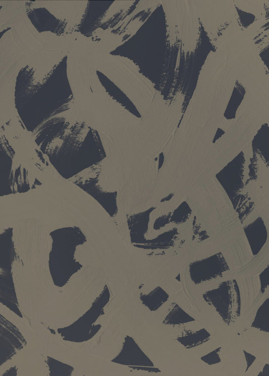 Abstracte penseelstreken 399Y | Poster
