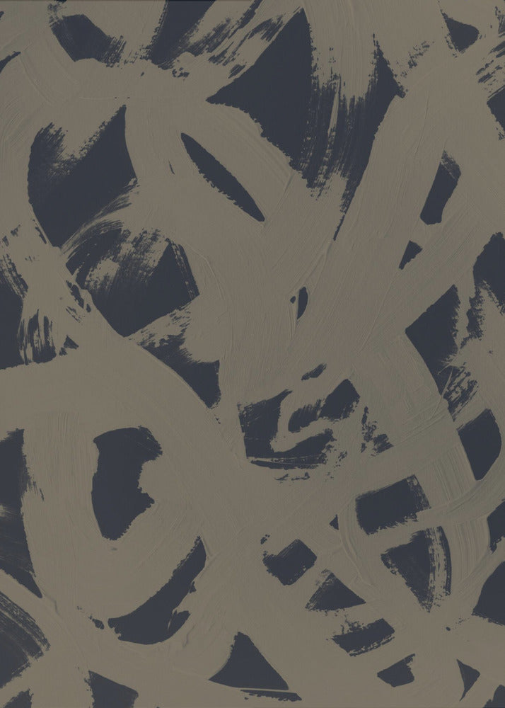Abstracte penseelstreken 399Y | Canvas