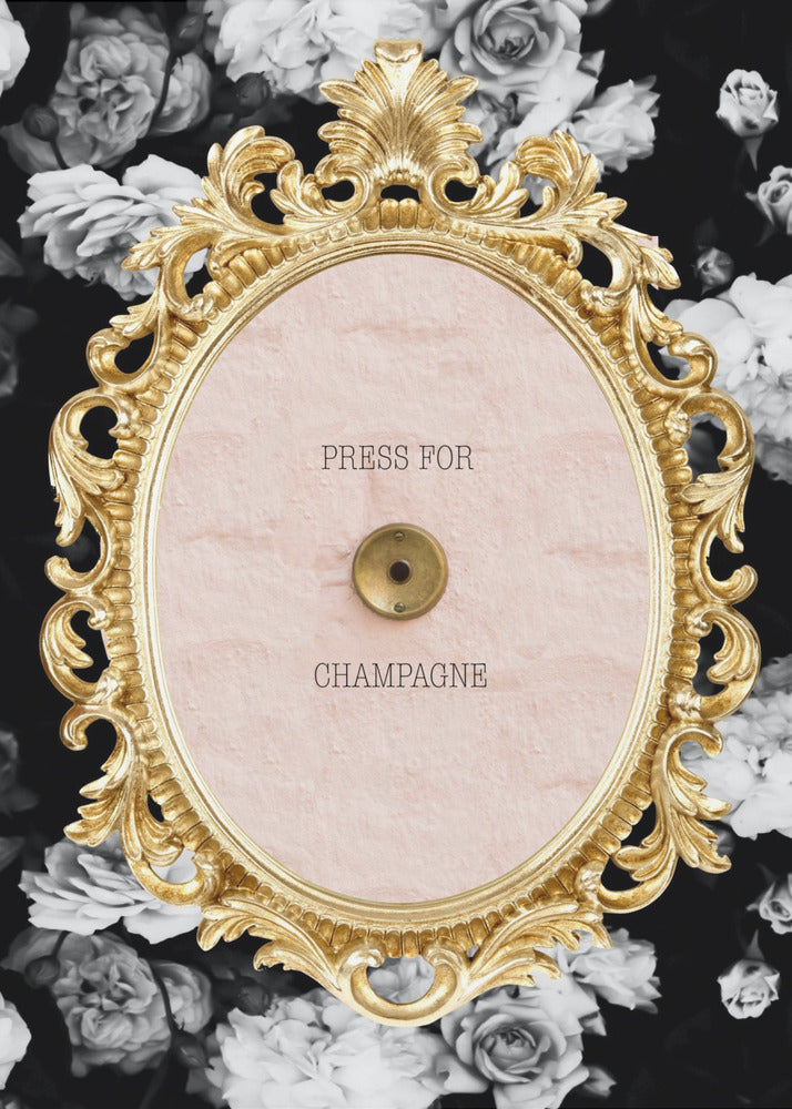 Champagnedonkere bloemenverhouding 2x3 | Poster