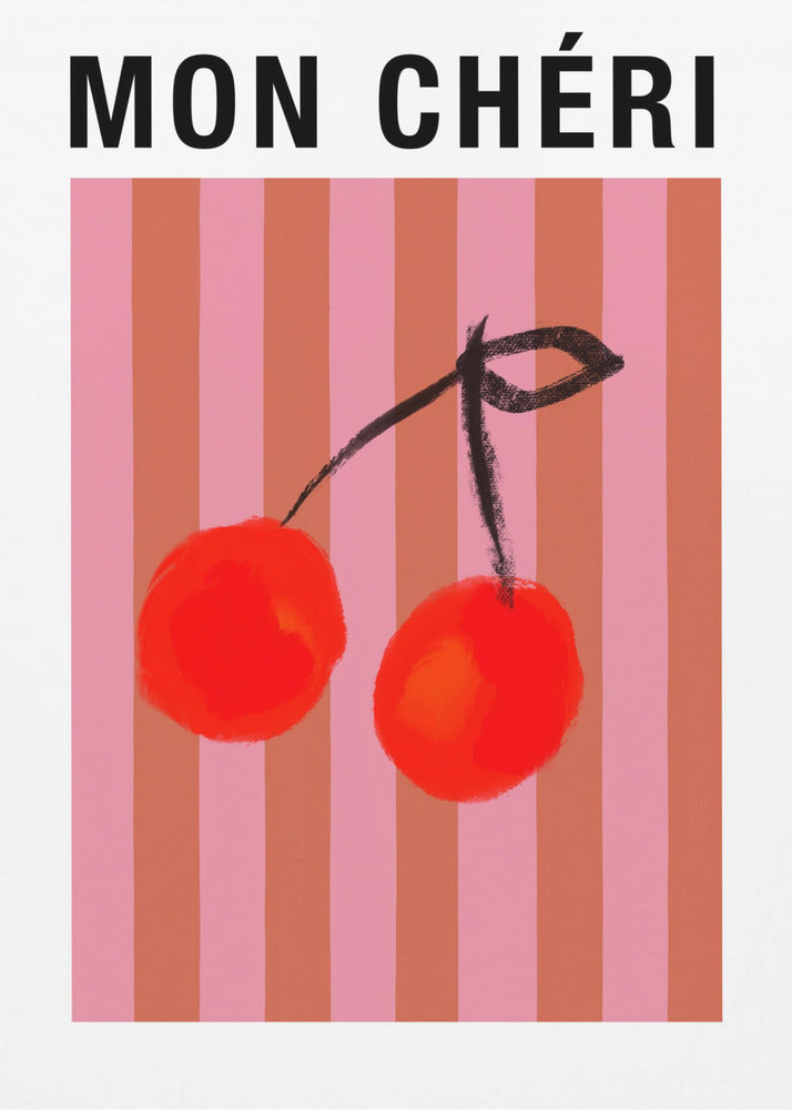 Gestreepte kersen Ratioiso | Poster