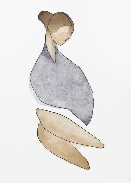 Zittende vrouw nr. 11 | Canvas