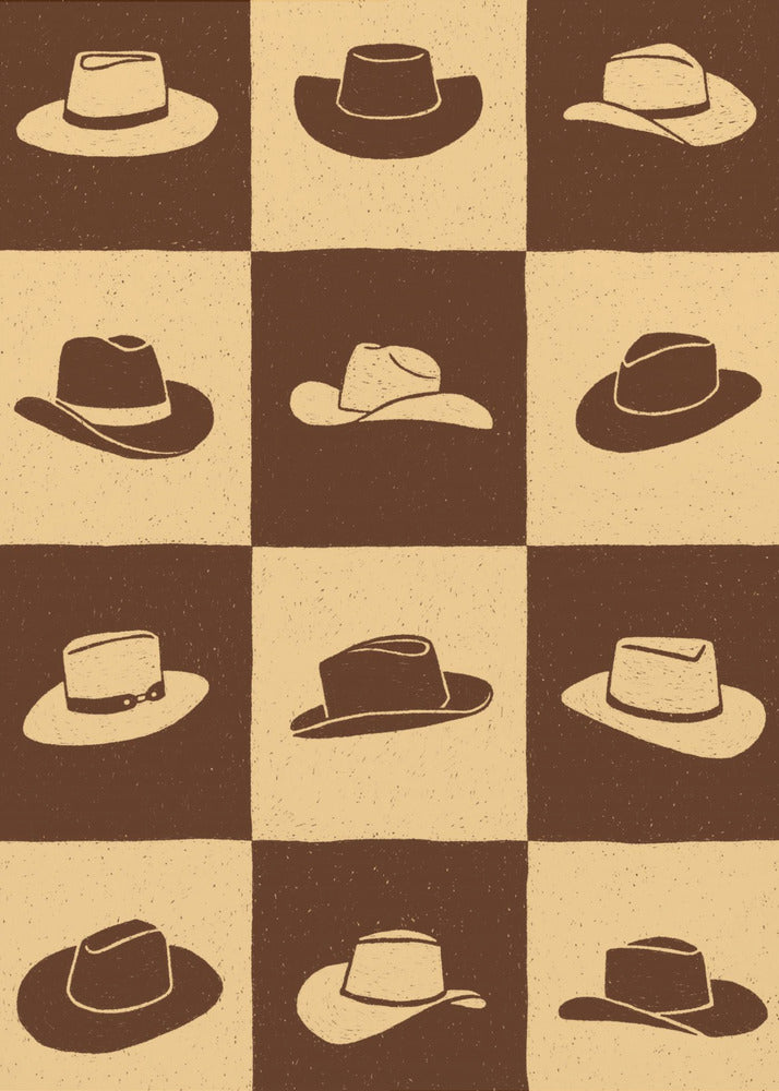 Cowboy Dambord | Canvas