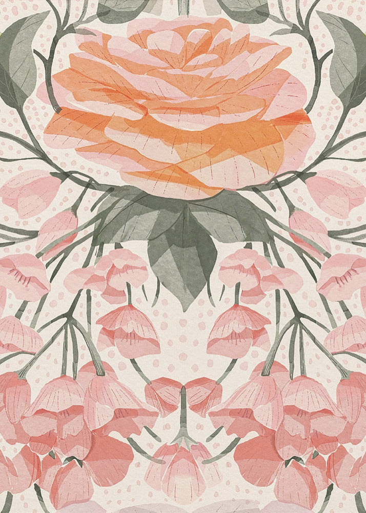 Cascading roze rozen | Poster