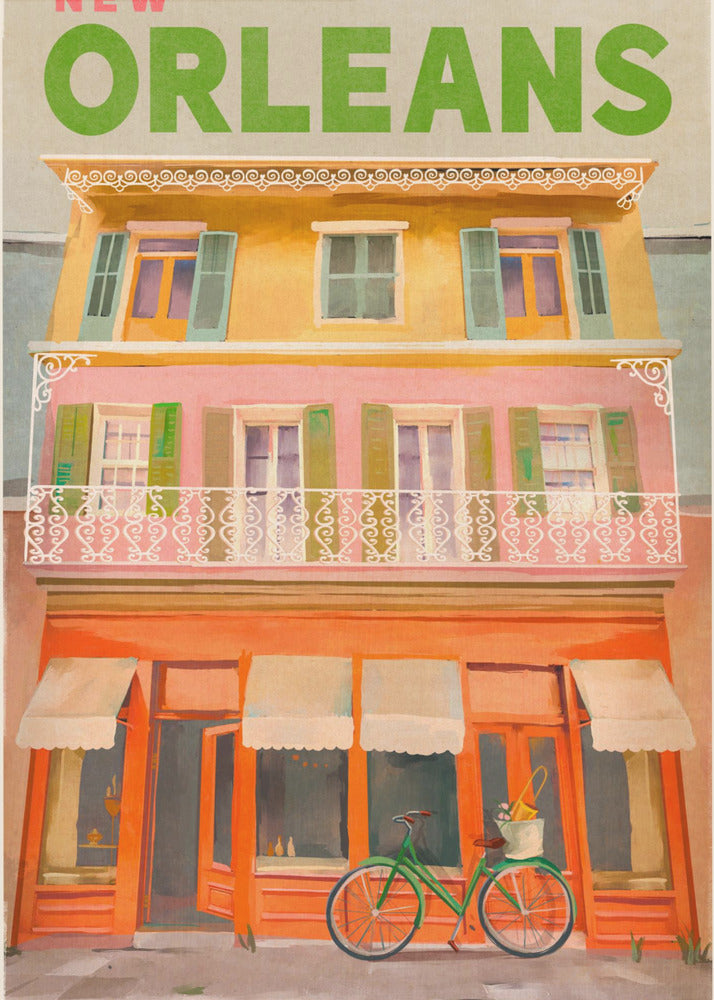 Vintage reisposter van New Orleans, Louisiana | Poster