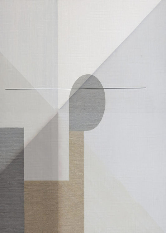 Abstract neutraal toon schilderij 3 | Canvas