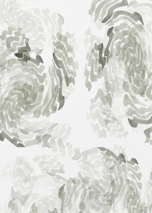 Grijze aquarel Twirl 2 | Poster