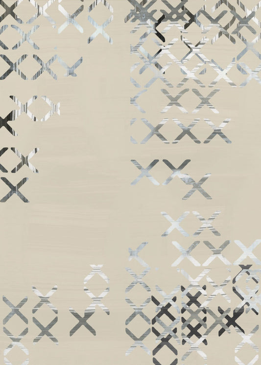 Minimal X Zwart-wit Compositie 1 | Poster