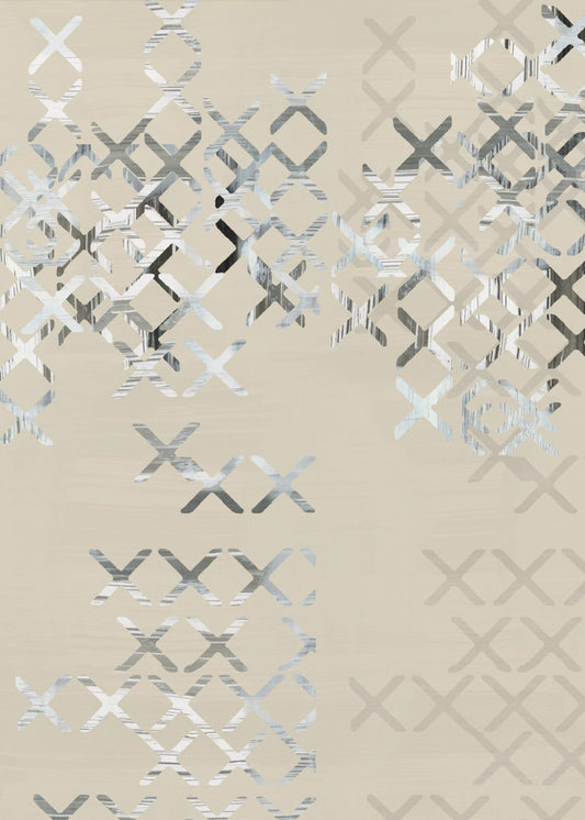 Minimalistische X'en en O'en Zwart-witcompositie 2 | Poster