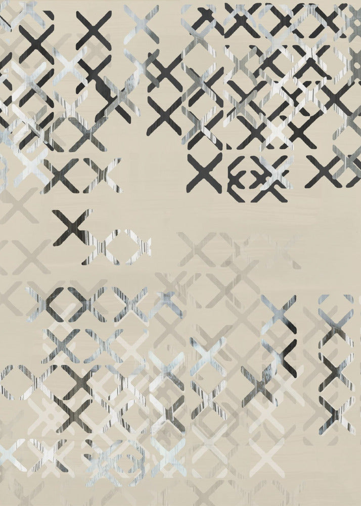 Minimal X Zwart-wit Compositie 4 | Poster