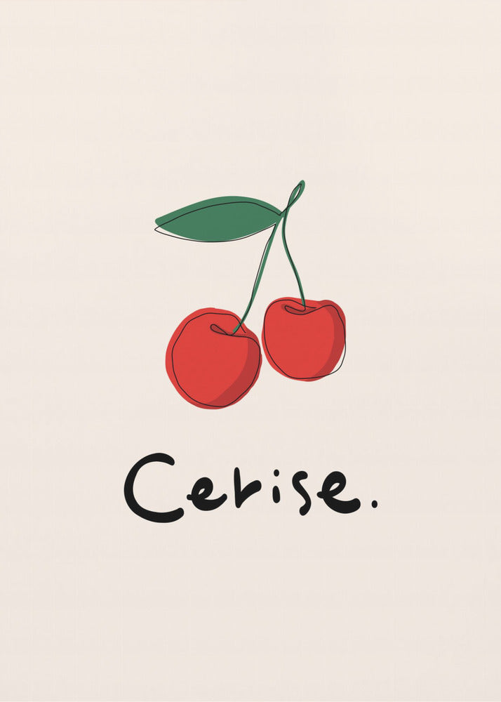 Modern French Fruits Collection "Cherry / Cerise" | Poster