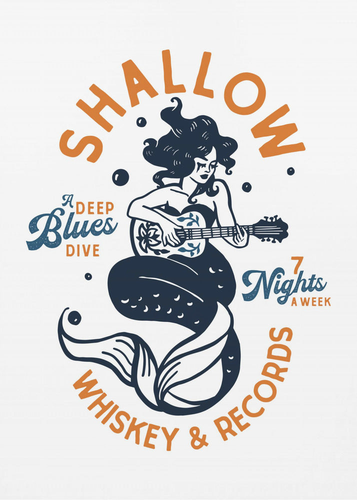 Shallow Whiskey & Records Duikbar Muziek Zeemeermin | Canvas