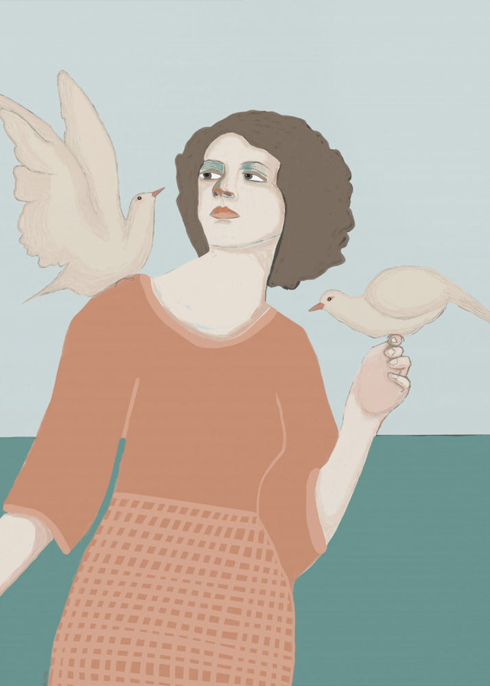 Vredesduifvrouw | Canvas