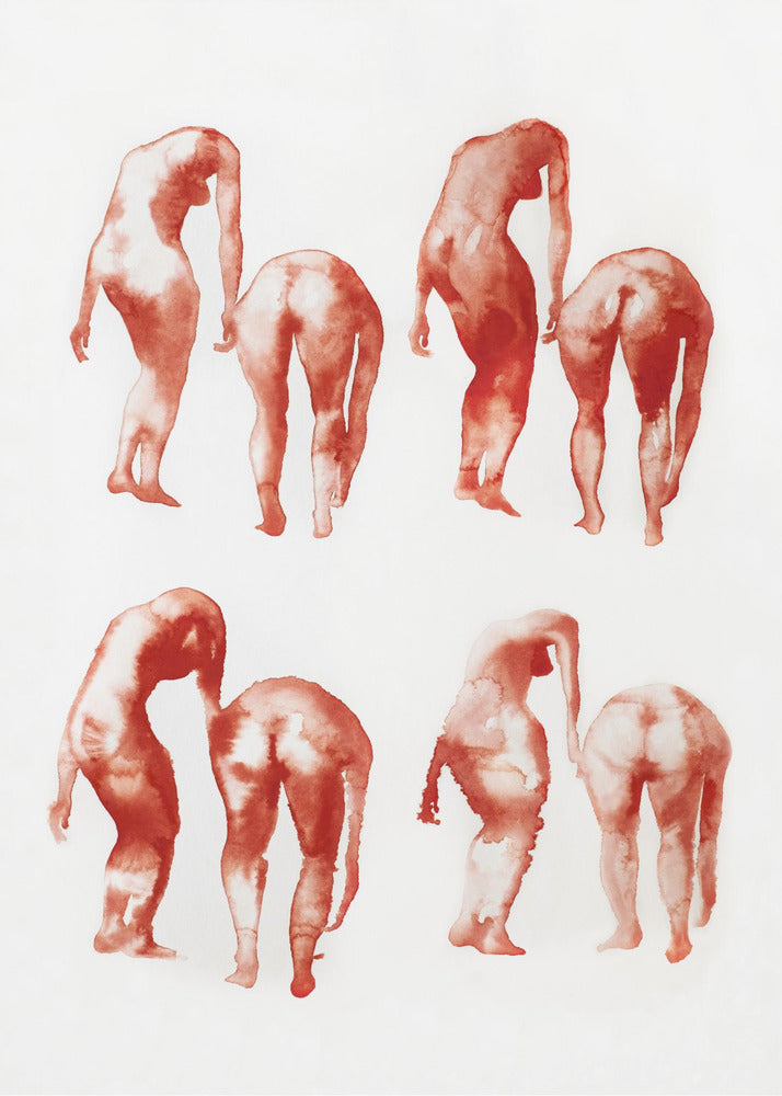 Figuurbewegingsstudie 2x4 | Canvas