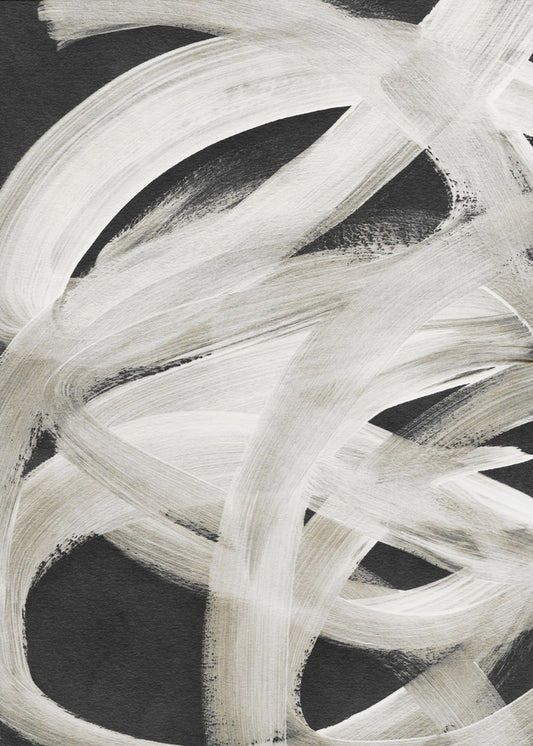 Abstracte penseelstreken 129 | Poster
