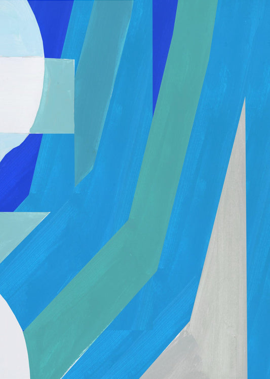 Blauwe Franse Strepen 2 | Poster