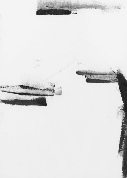 Minimaal zwart-wit abstract 1 | Poster