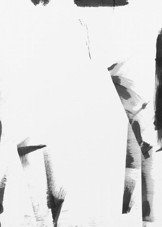 Minimaal zwart-wit abstract 3 | Poster