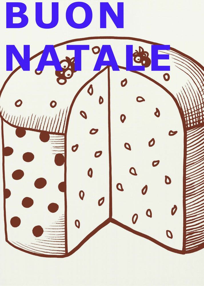 Bogen en kerstballen: Buon Natale | Poster