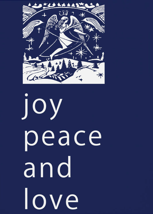 Strikken en kerstballen: Vreugde, vrede en liefde, Kerstmis | Poster