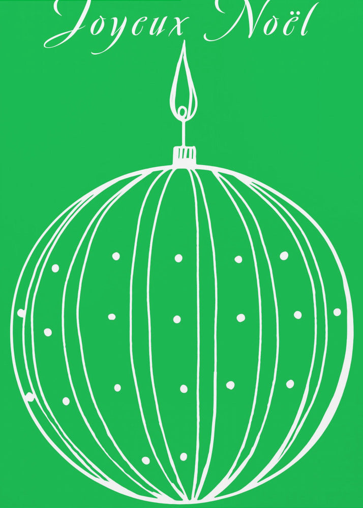 Bogen en kerstballen: Joyeux Noël Kerstmis | Poster
