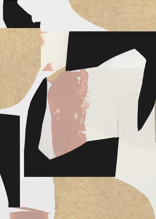 Neutrale abstracte vormen op wit 2 | Canvas