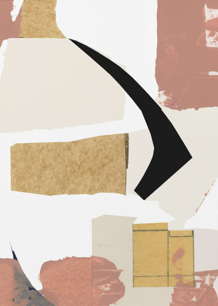 Neutrale abstracte vormen op wit 1 | Canvas