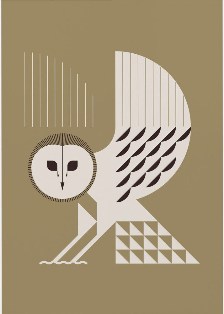 Gouden dieren - Kerkuil (goud) | Canvas